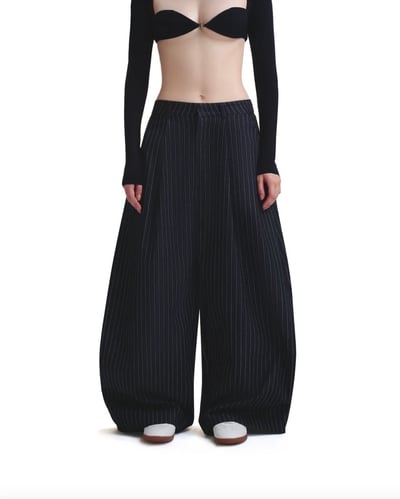 PUSH PUSH PP STRIPED PANTS 細條紋寬褲5