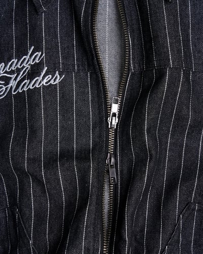 HADES 條紋牛仔夾克1