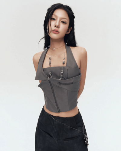 BUNNY HILL 掛脖上衣（灰色）6