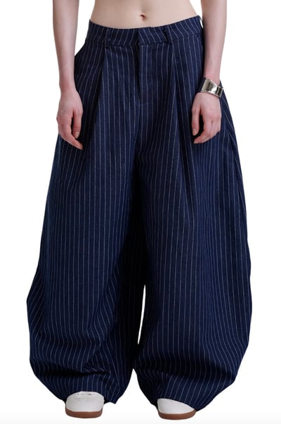 PUSH PUSH PP STRIPED PANTS 細條紋寬褲11