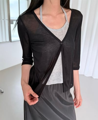 E10 法式雲朵柔感假兩件上衣 2colors7