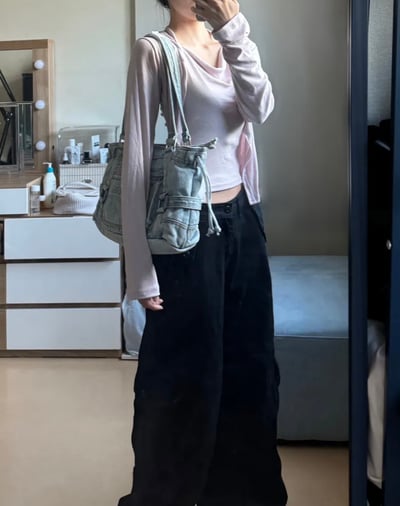 Matin Kim 丹寧牛仔方包7