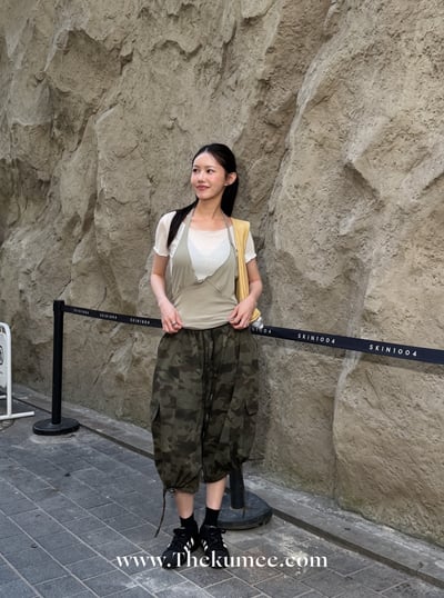 木耳滾邊兩件式撞色上衣 3colors8