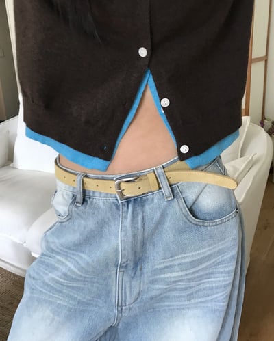 韓製高級感加分✨麂皮皮帶 3colors1