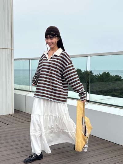 80年代復古歐美條紋上衣11