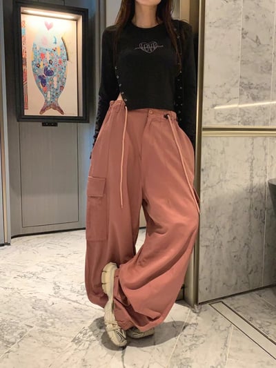 賣這價錢太便宜會被罵 超好看大口袋工裝褲 3colors8