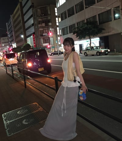 日系垂墜感一字落地長裙 2colors4