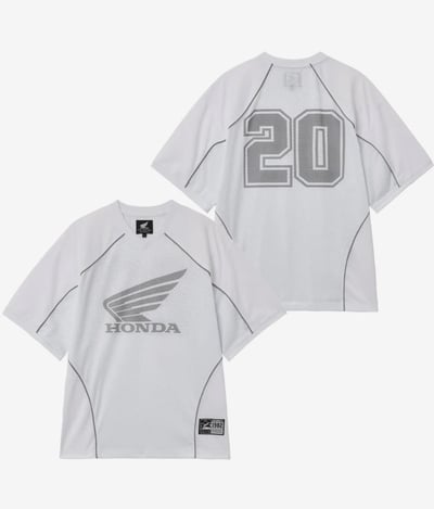 HONDA MESH PIPING BLOCK MOTOCYCLE SHORT SLEEVE5