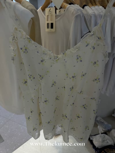 J11 清新碎花雪紡背心 2colors1