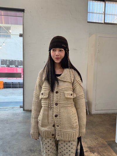 後磅粗針織外套 2colors 男女適穿3