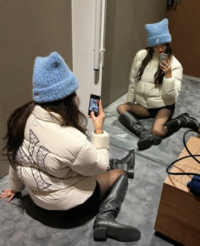 MLB x Karina 貓耳朵針織毛帽13