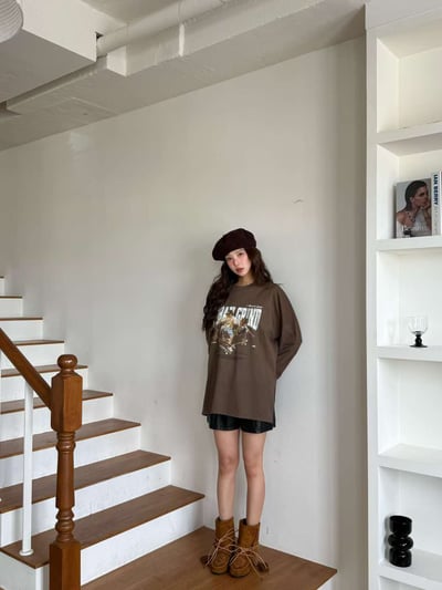 滑板男孩長袖寬Tee 3colors5