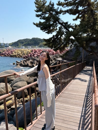 小清新棉麻格紋三件式套裝 3colors5