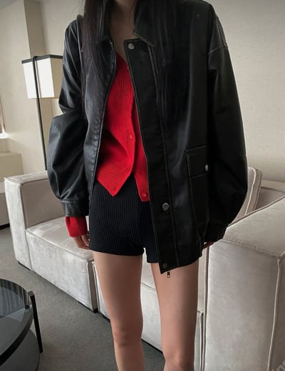 (去年熱賣) 質感就是不一樣的皮外夾克 2colors1