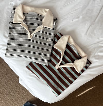 80年代復古歐美條紋上衣1