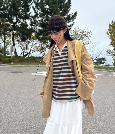 80年代復古歐美條紋上衣8