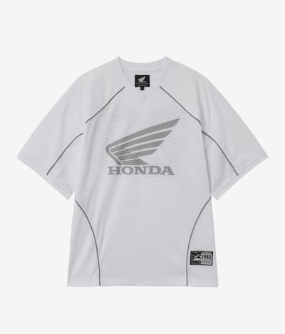 HONDA MESH PIPING BLOCK MOTOCYCLE SHORT SLEEVE4