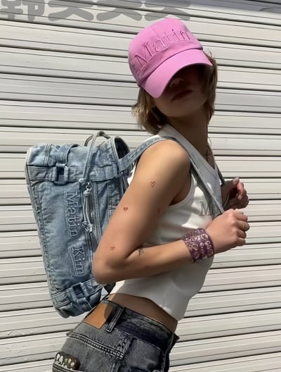 Matin Kim 丹寧牛仔方包8