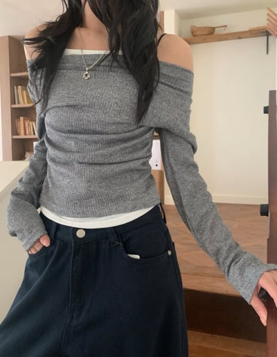 極致韓女兩件式層次穿搭 3colors2