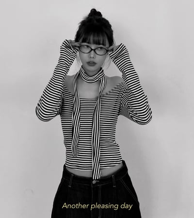 琥珀色質感在線橢圓眼鏡 1color2