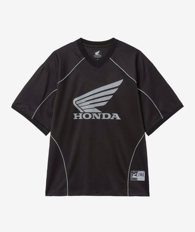 HONDA MESH PIPING BLOCK MOTOCYCLE SHORT SLEEVE3