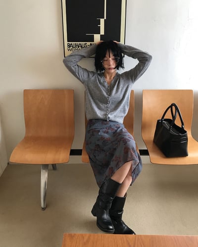 古典優雅印花裙 2colors8