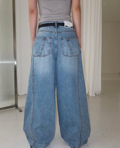 買就對了復古刷色設計款牛仔褲 2colors8