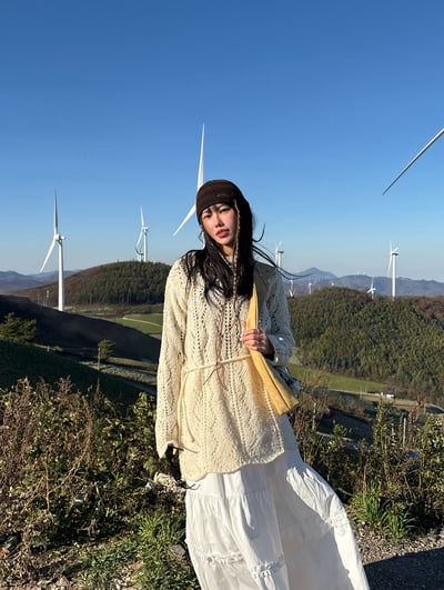 鏤空綁帶針織毛衣 1color4