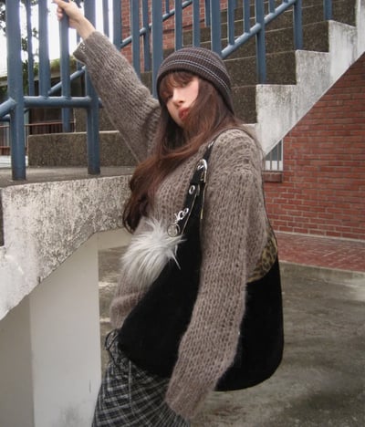 韓國小眾品牌 LETERIE⁂豹紋麂皮雙面包包 3colors5