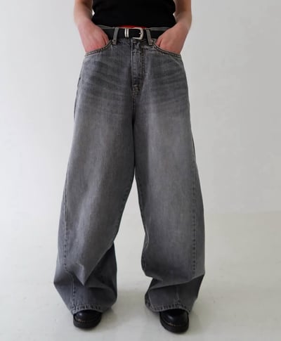 買就對了復古刷色設計款牛仔褲 2colors5