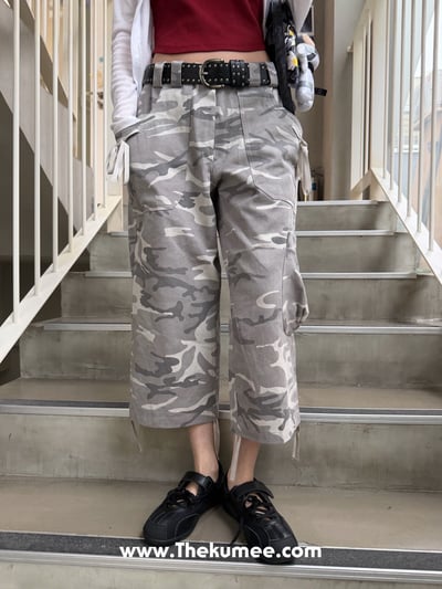 E15 低腰迷彩七分褲1