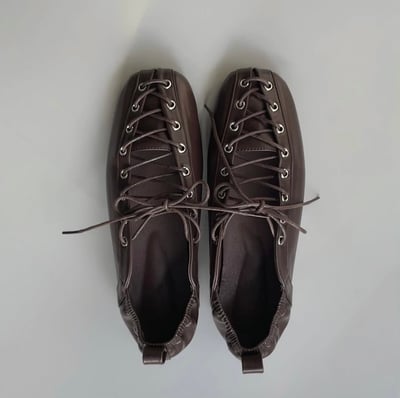 小眾設計感黑曜綁帶芭蕾舞鞋 2colors7