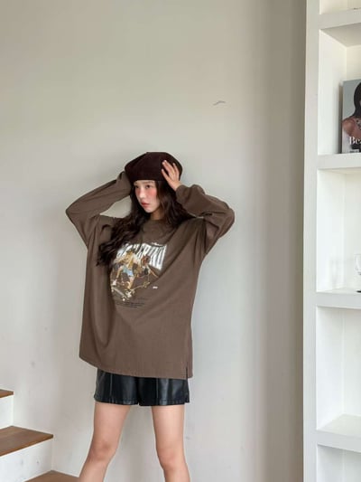 滑板男孩長袖寬Tee 3colors2