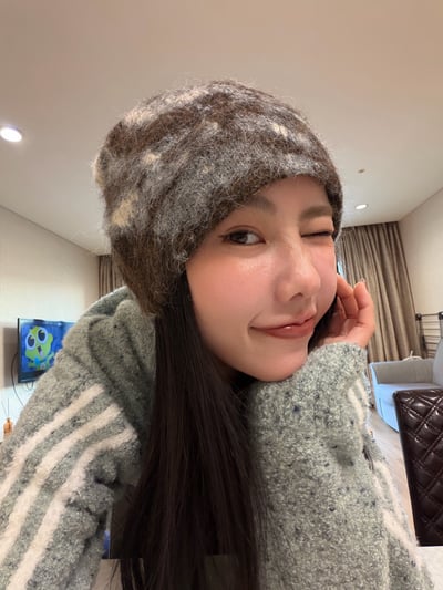 水墨畫針織毛帽 2colors2