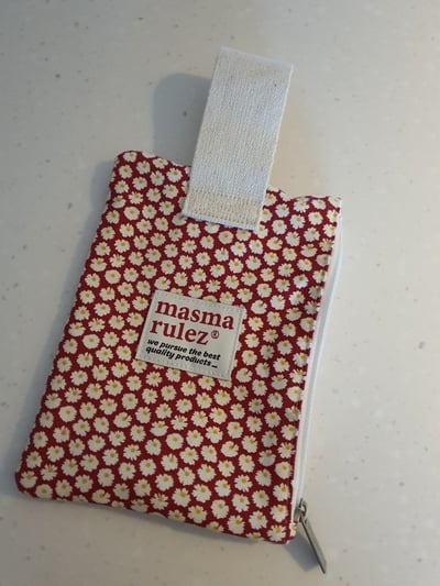 Masmarulezღ  (大)滿版碎花雛菊隨身化妝包 純棉2