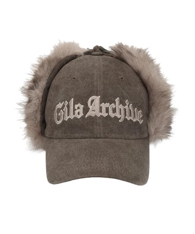 Gilaarchive FAUX FUR HOTFIX LOGO EARFLAP CAP4