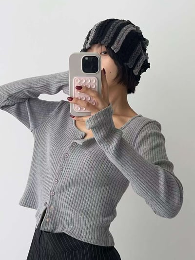 拚色皺皺帽 2colors4