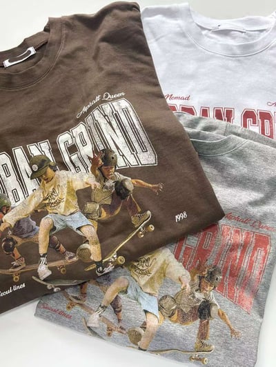 滑板男孩長袖寬Tee 3colors3