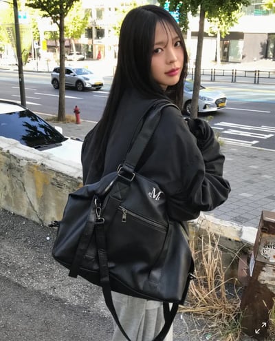 Mucent ღ Prime wrinkle leather tote bag (男女通用)5