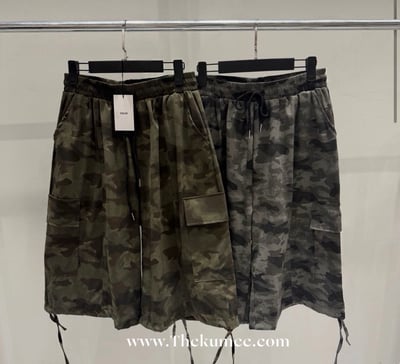 J01 迷彩抽繩七分寬褲 2colors8