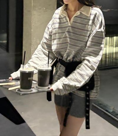 80年代復古歐美條紋上衣9