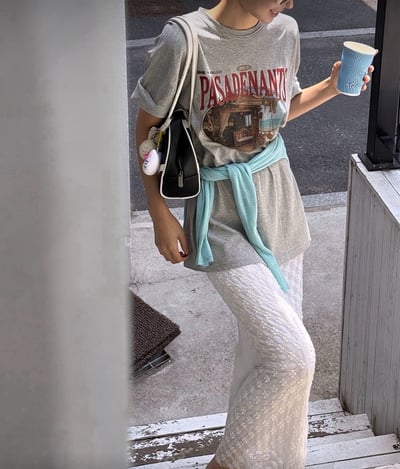 美式復古Pasadena寬鬆短T 2colors2