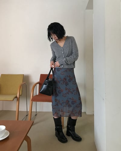 古典優雅印花裙 2colors10