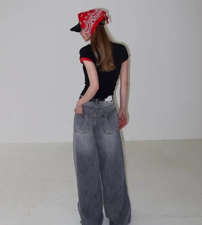 買就對了復古刷色設計款牛仔褲 2colors7