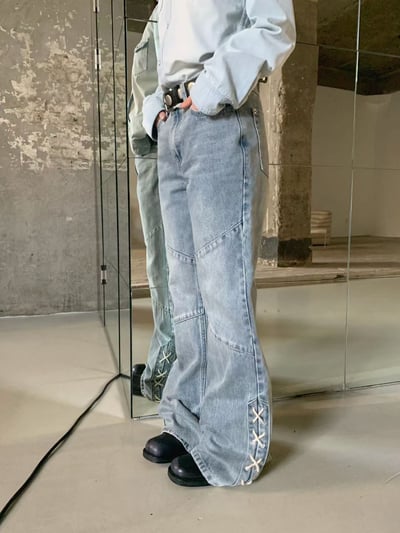 XXXX叛逆設計感牛仔褲 1color4