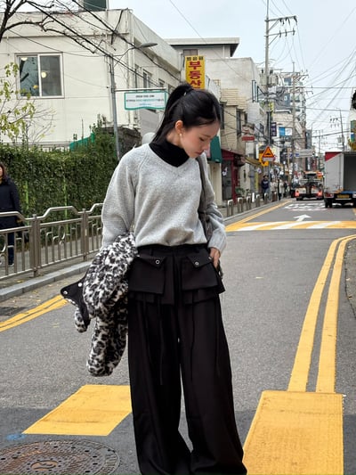 垂墜感一百分落地西裝褲裙 2colors5