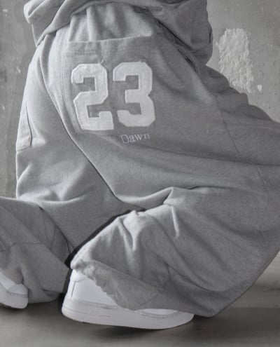 休閒拼接貼布落地棉褲 2colors4