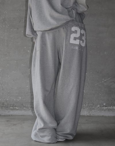 休閒拼接貼布落地棉褲 2colors3