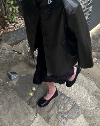 版型一級棒韓女排扣皮夾克外套 2colors3