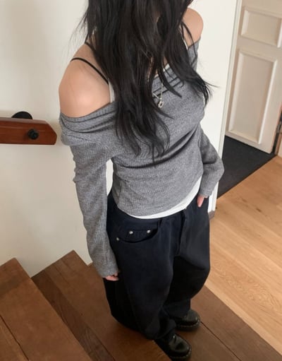 極致韓女兩件式層次穿搭 3colors8